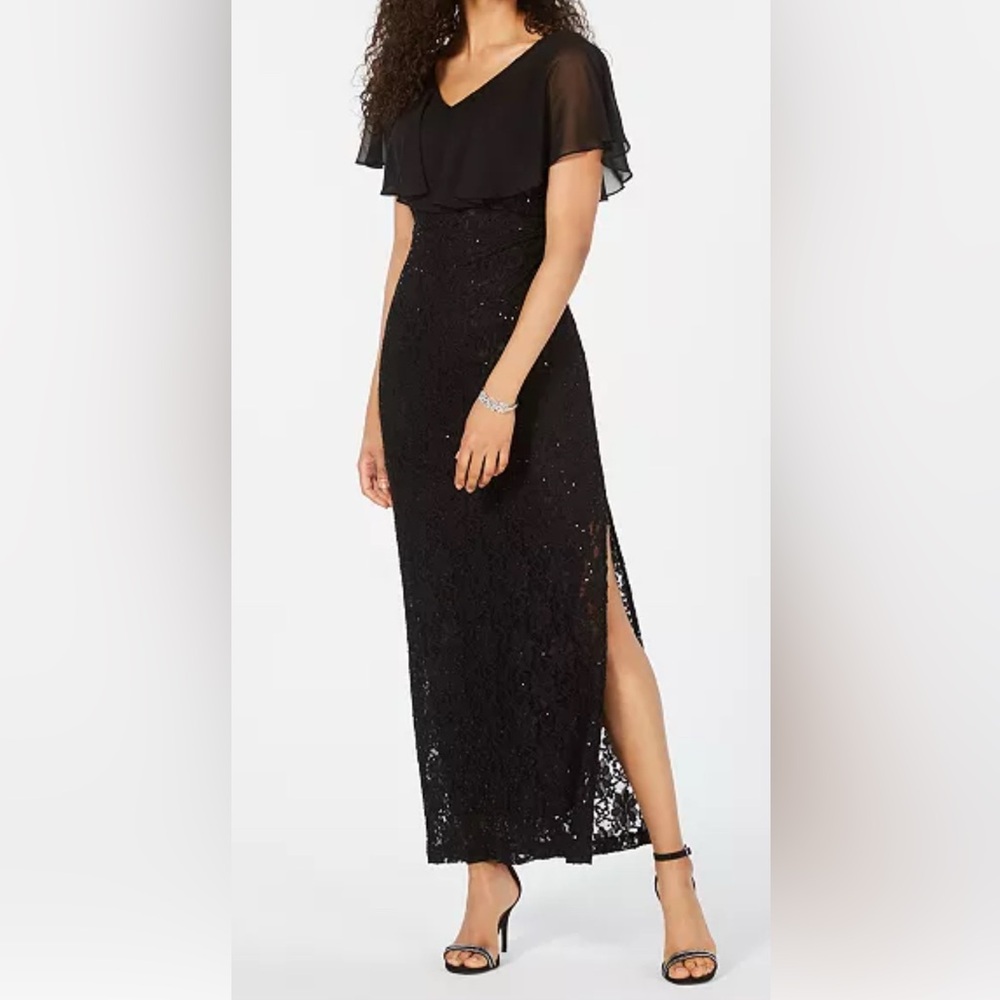 Connected Apparel Black Maxi Slip Skirt